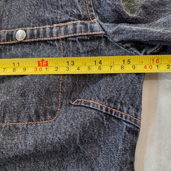 Esprit  Black Denim Jeans shirt, Cotton Black, Size 2 - Picture 5 of 7